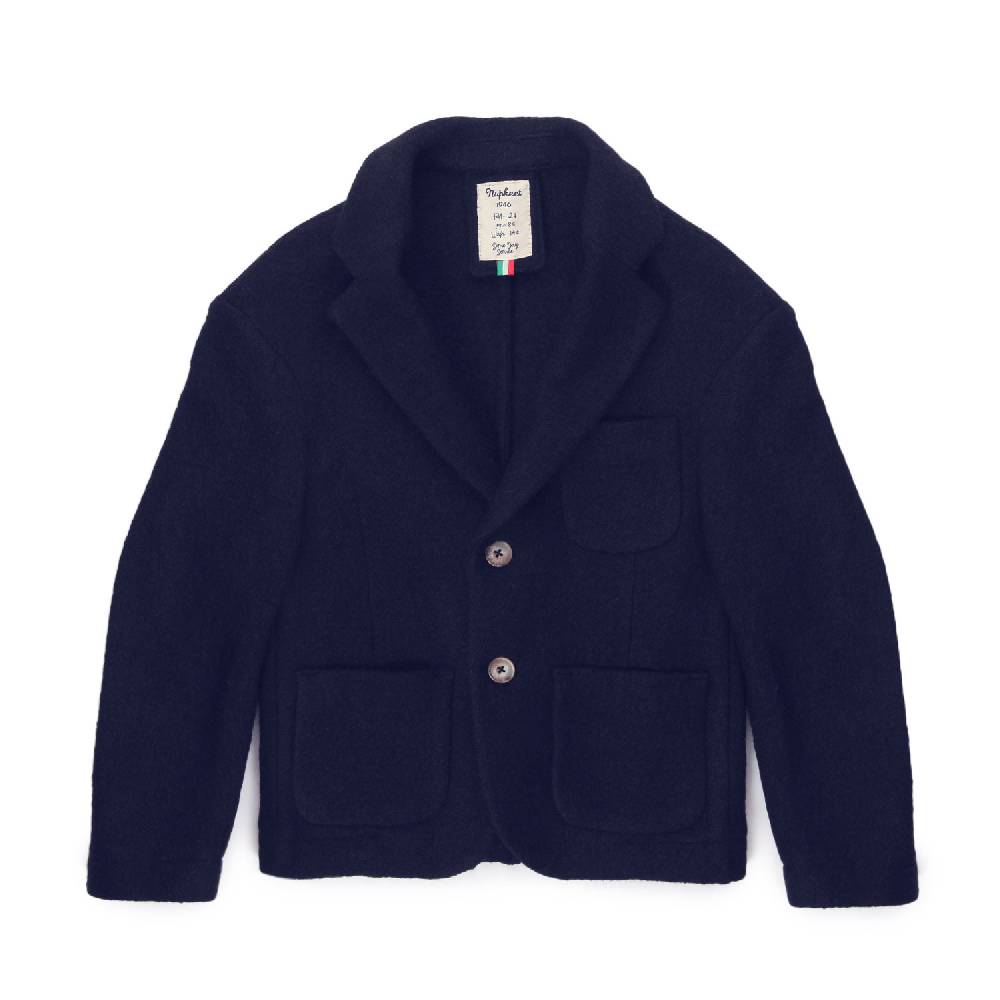 Nupkeet Giacca Davide misto lana blu