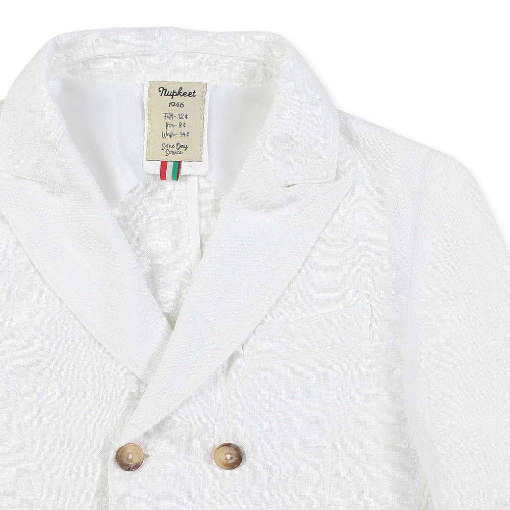 Nupkeet Giacca Lino Bianca Catania