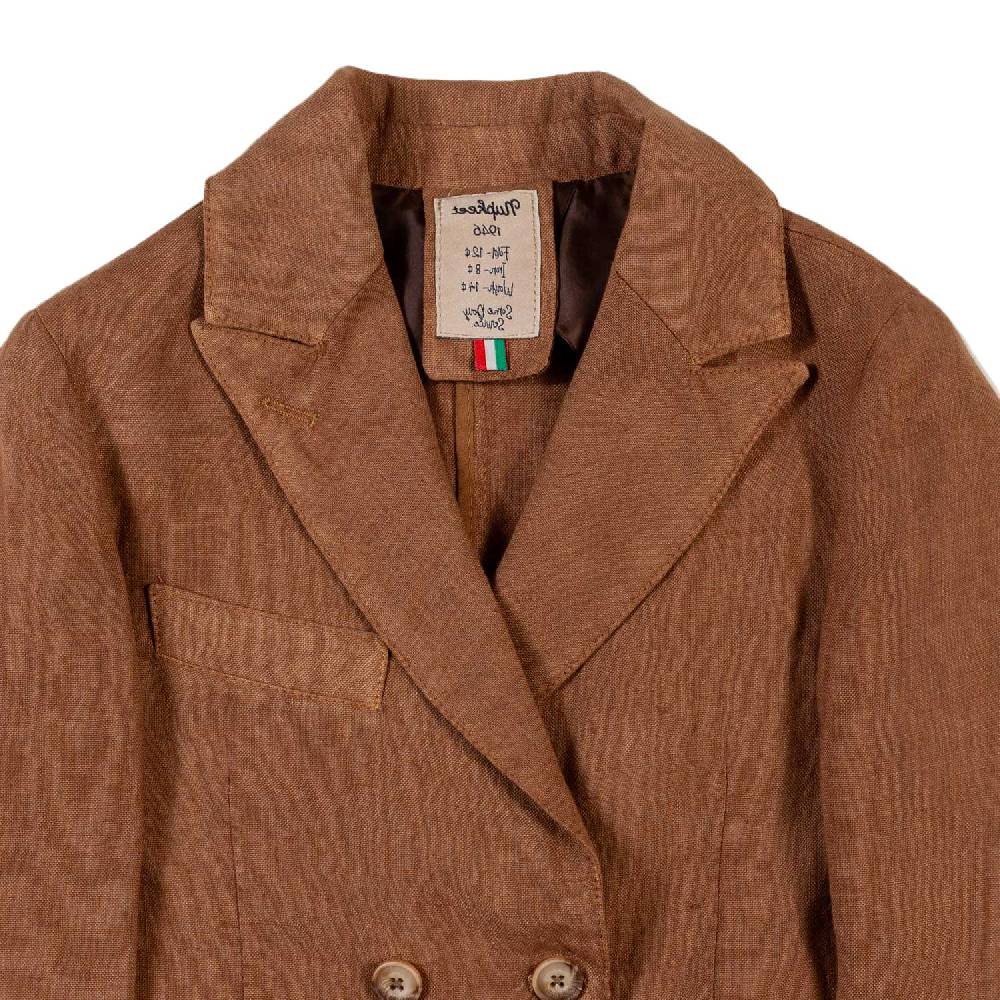 Nupkeet Giacca Lino Marrone Cacao Catania
