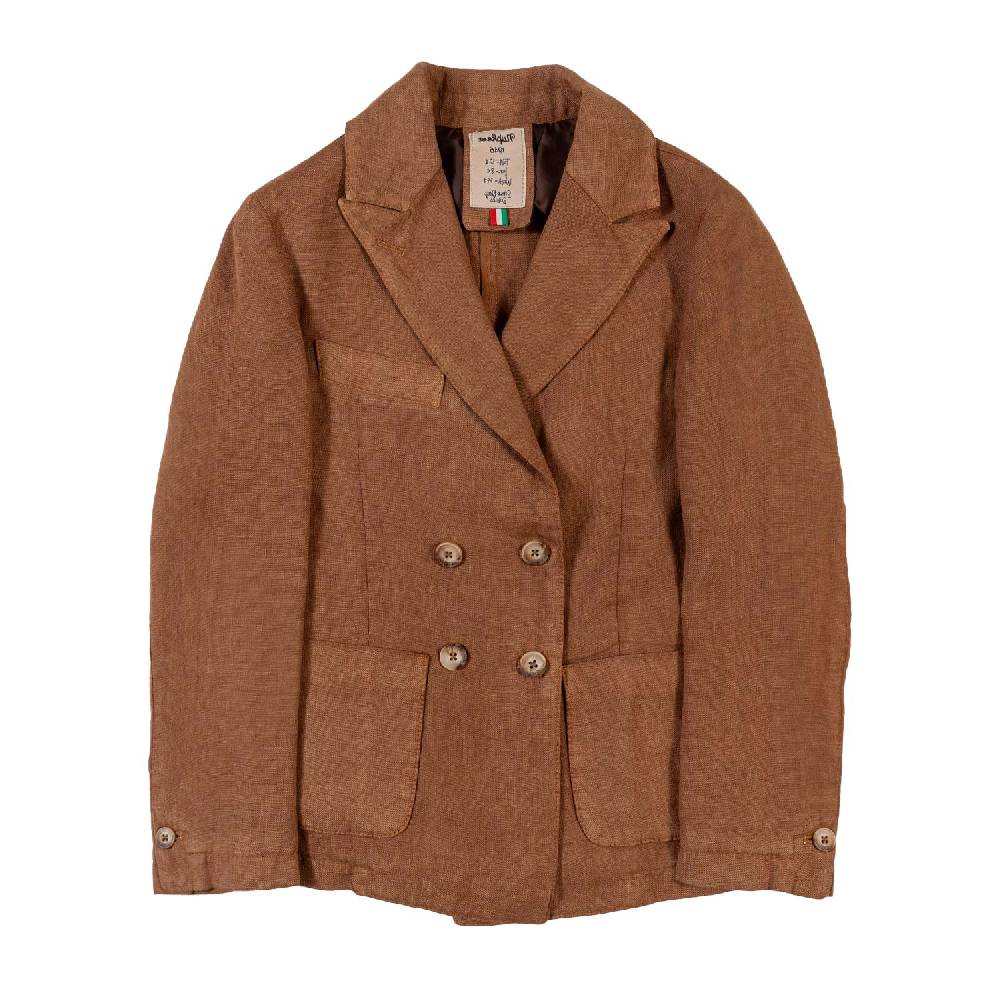 Nupkeet Giacca lino marrone cacao Catania