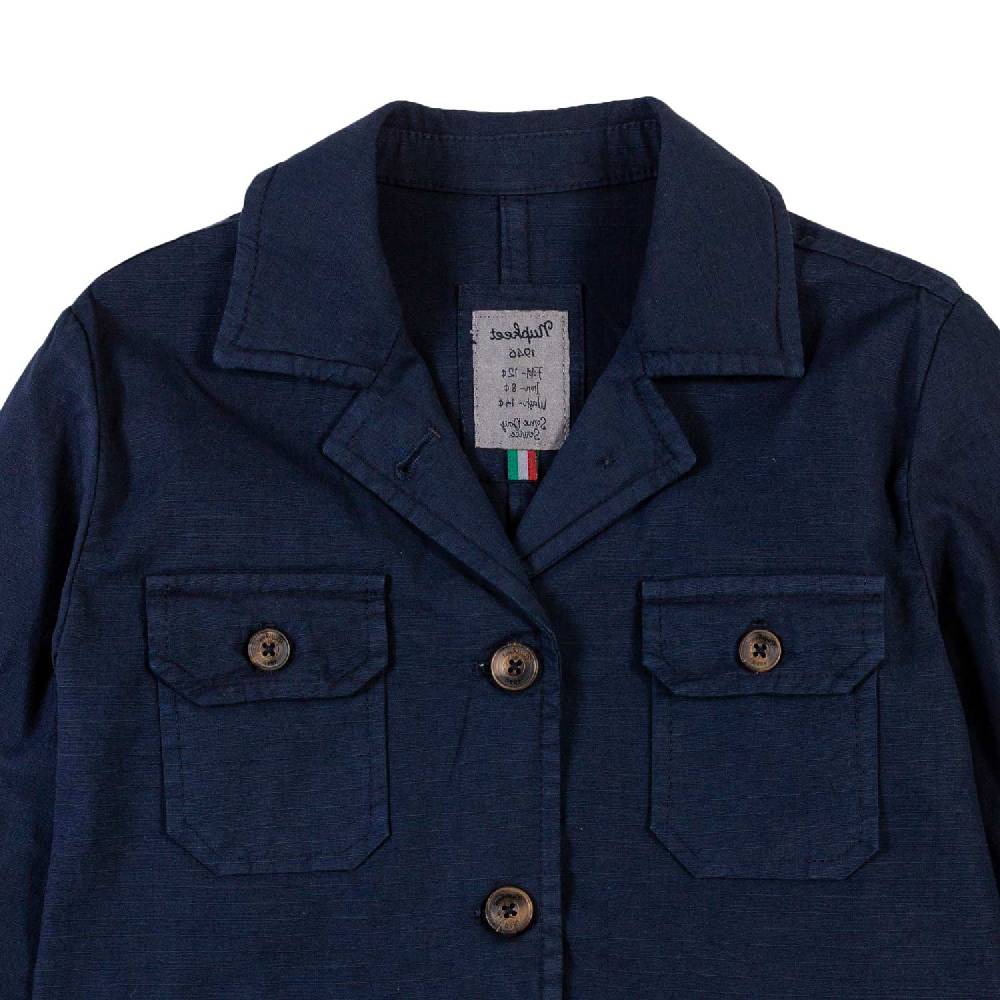 Nupkeet Giacca Sahariana Blu Navy Varese