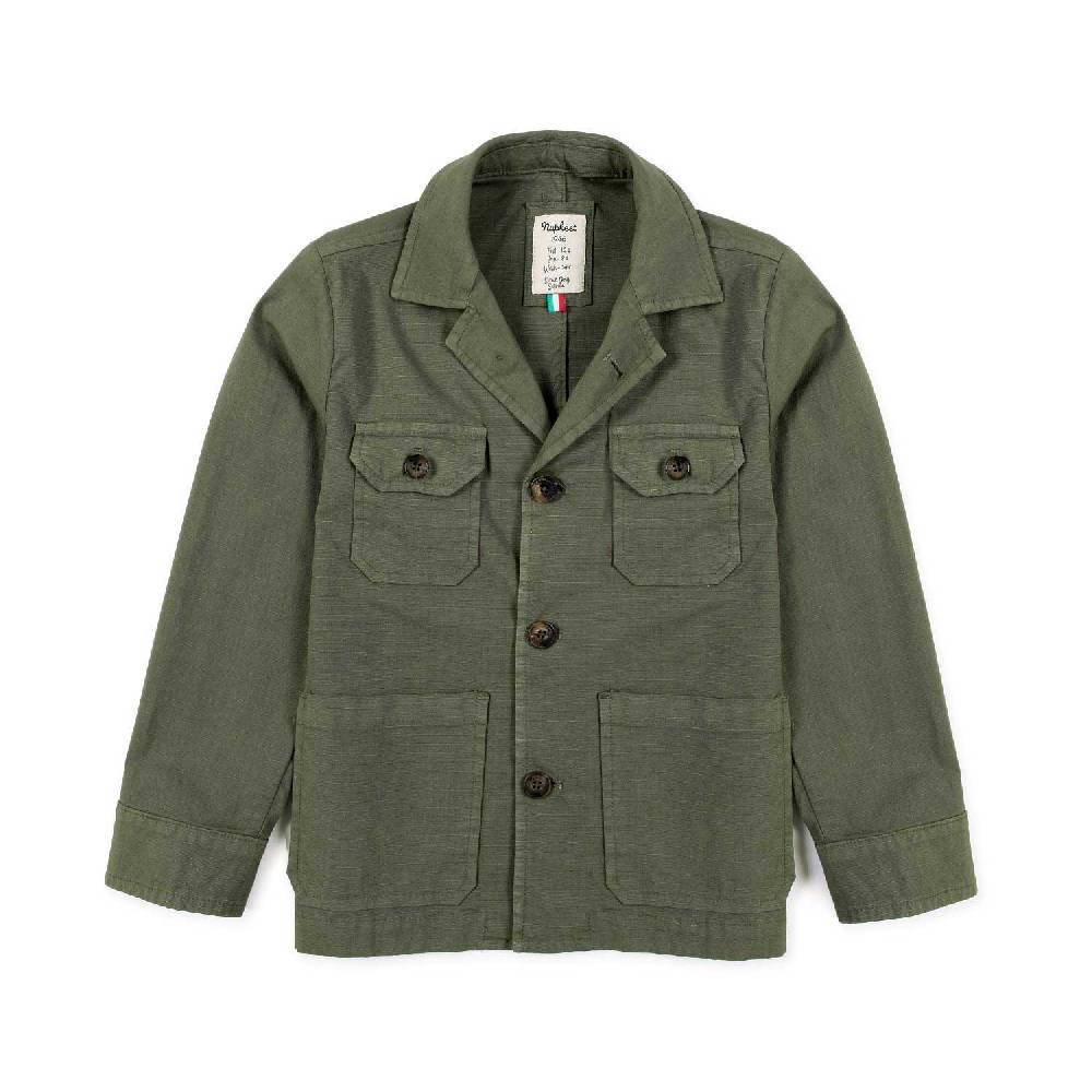 Nupkeet Giacca sahariana verde militare Varese