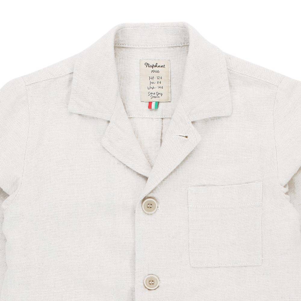 Nupkeet Giaccone Misto Lino Hawaii Bianco