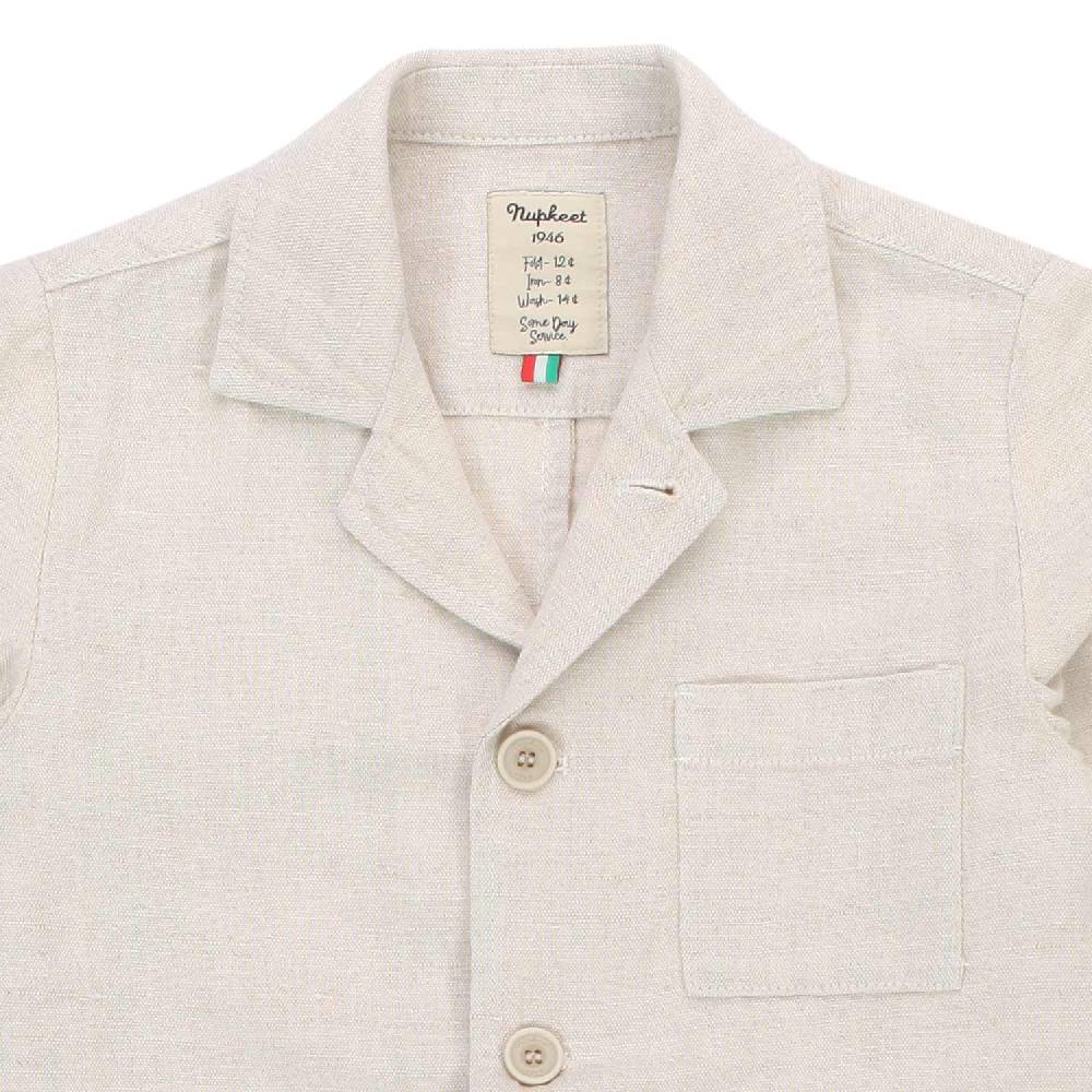 Nupkeet Giaccone Misto Lino Hawaii Bianco Panna