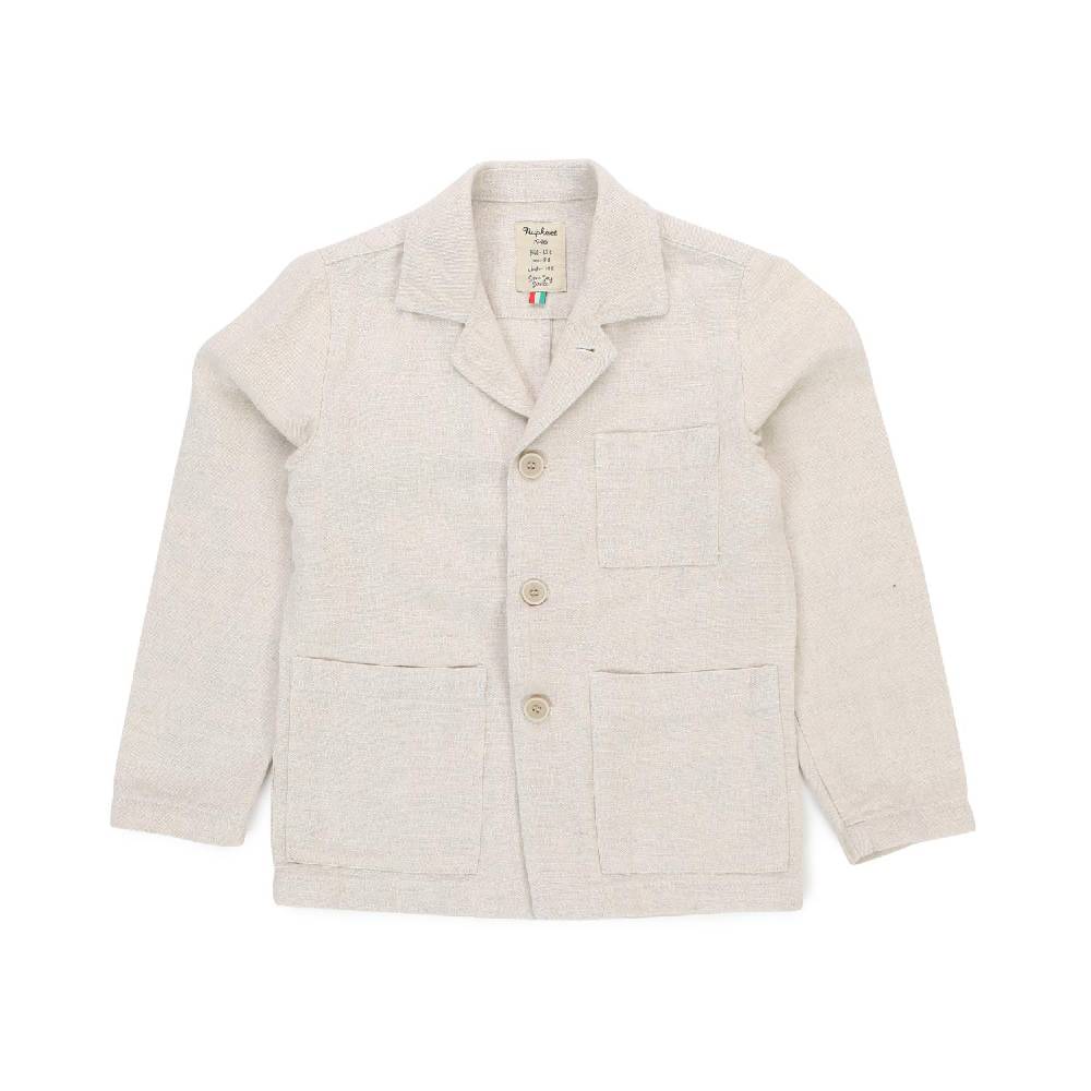 Nupkeet Giaccone misto lino Hawaii bianco panna