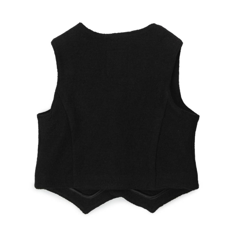 Nupkeet Gilet Fabio Nero Misto Lana