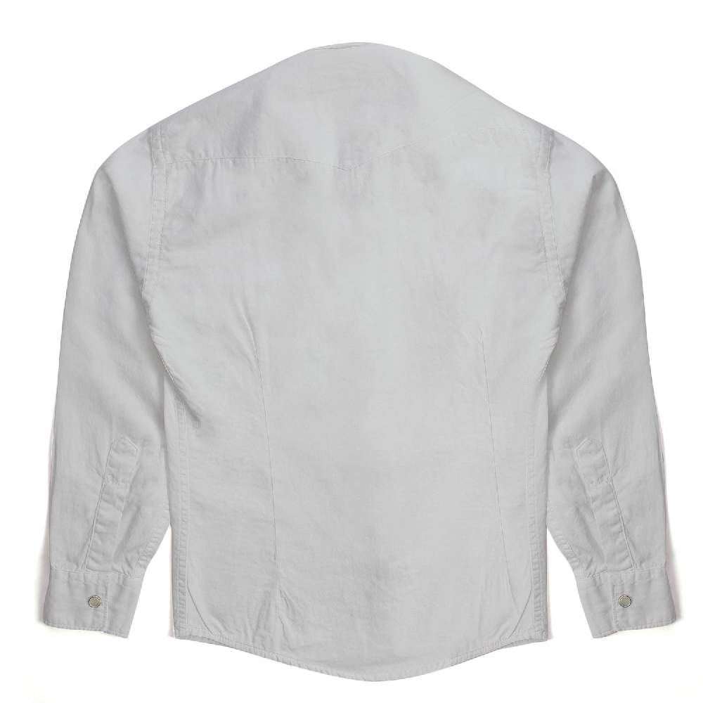 Nupkeet Gufo Bianca – Camicia Texana In Gabardine