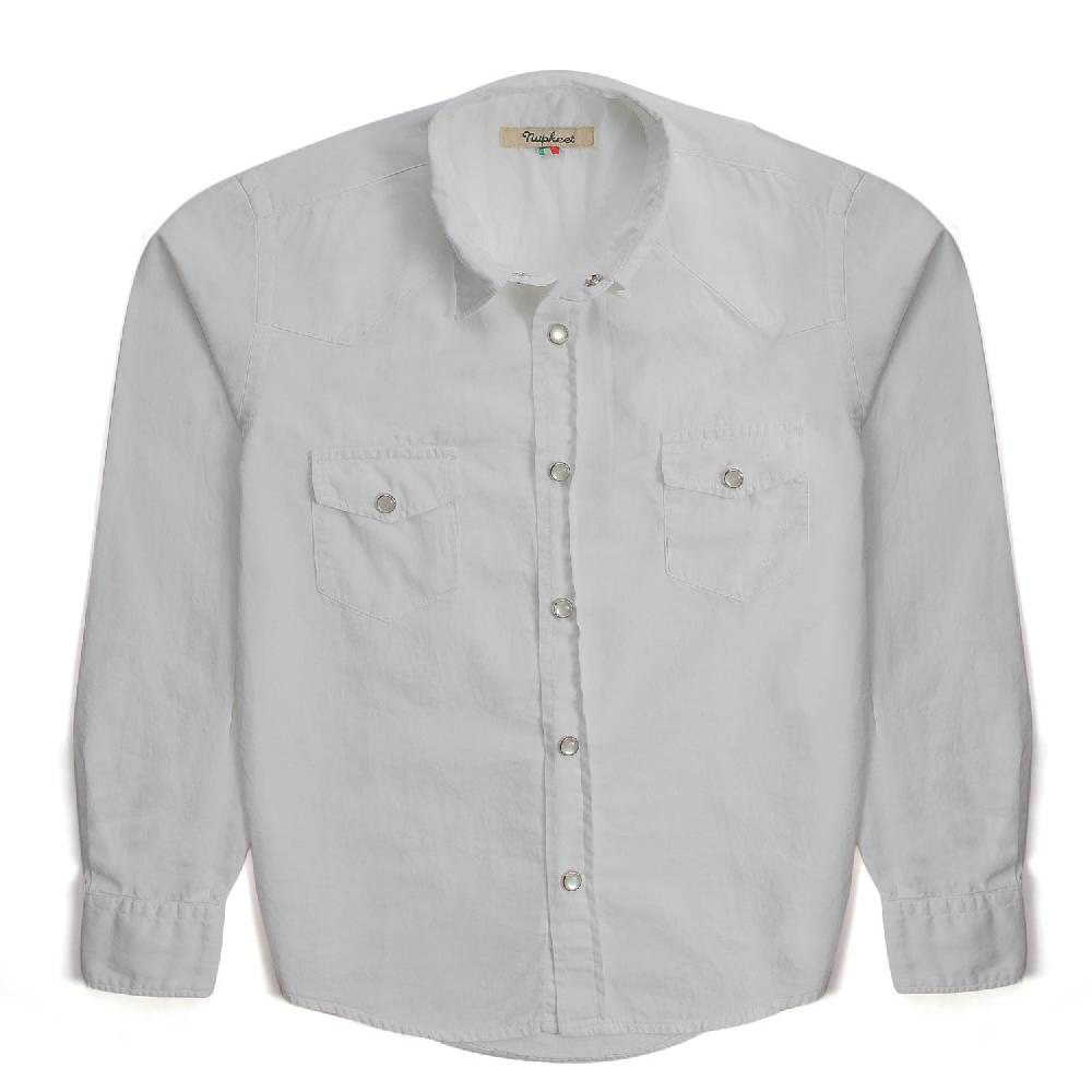 Nupkeet Gufo bianca – Camicia texana in gabardine