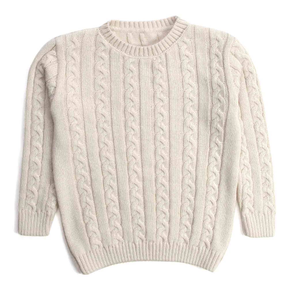 Nupkeet Mosca ecru – Pullover in tricot a trecce