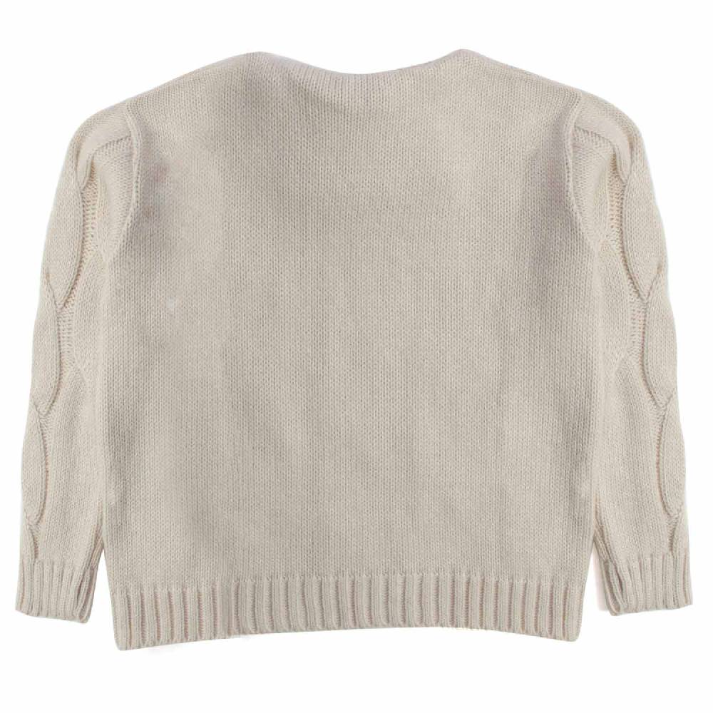 Nupkeet Orso Ecru – Pullover Collo Alto In Tricot