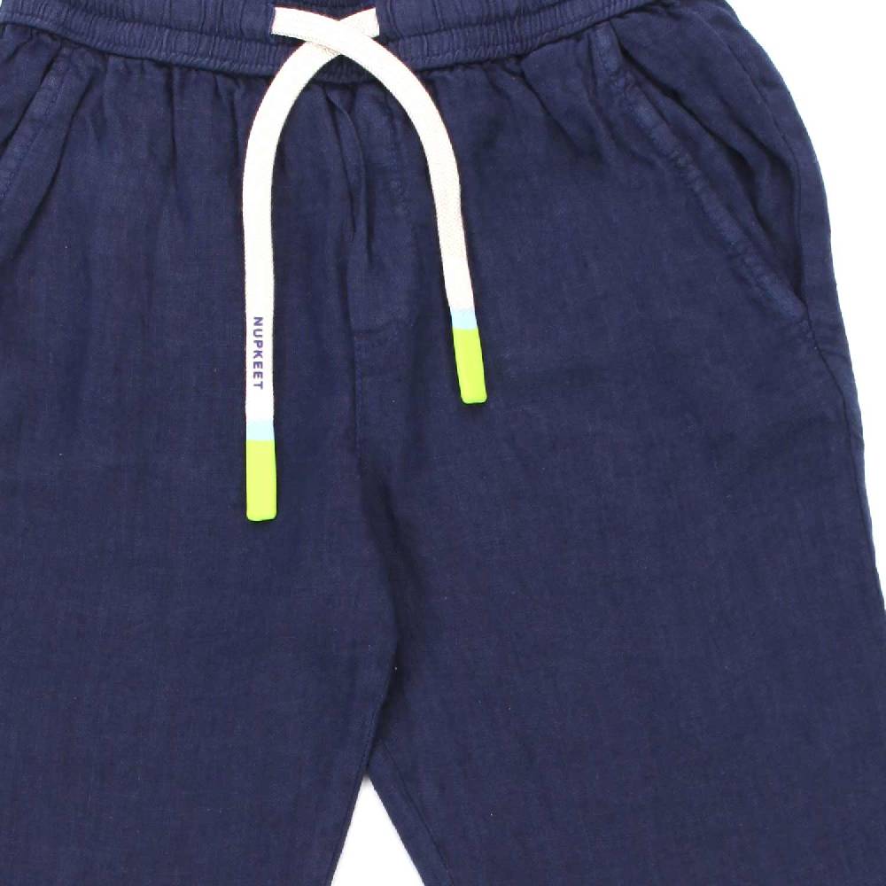 Nupkeet Pantalone Leyte Blu In Lino