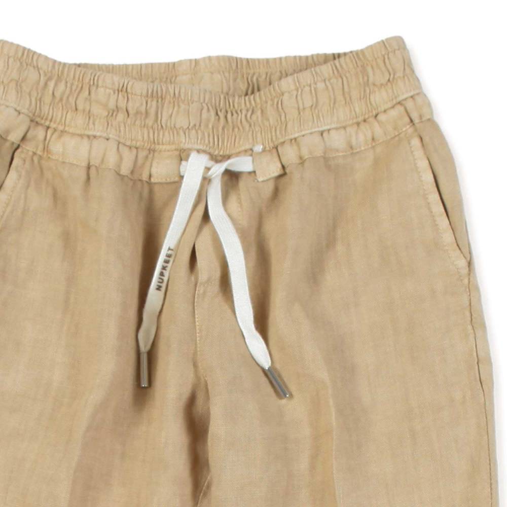 Nupkeet Pantalone Lino Beige Sabbia Milano