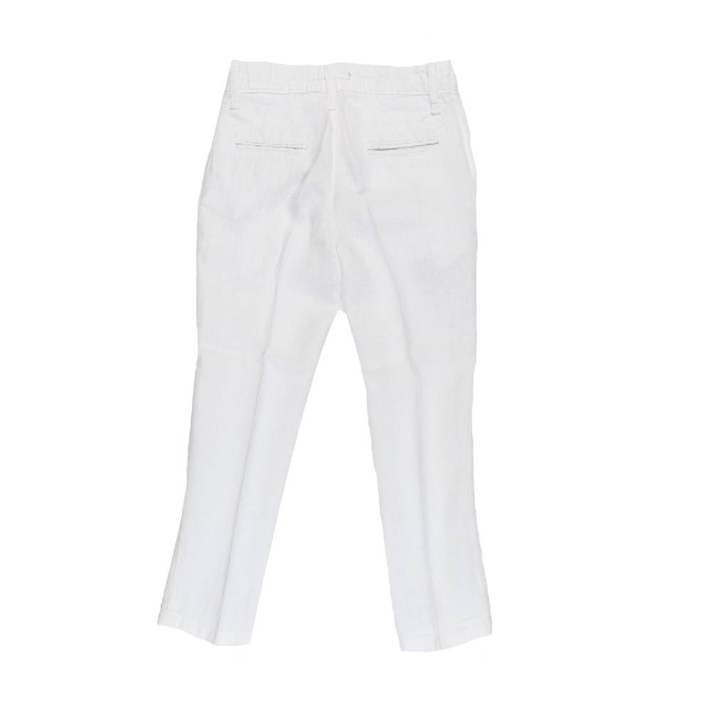 Nupkeet Pantalone Lino Bianco Bari