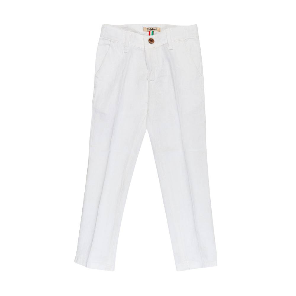 Nupkeet Pantalone lino bianco Bari