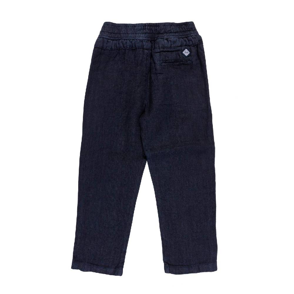 Nupkeet Pantalone Lino Blu Navy Milano