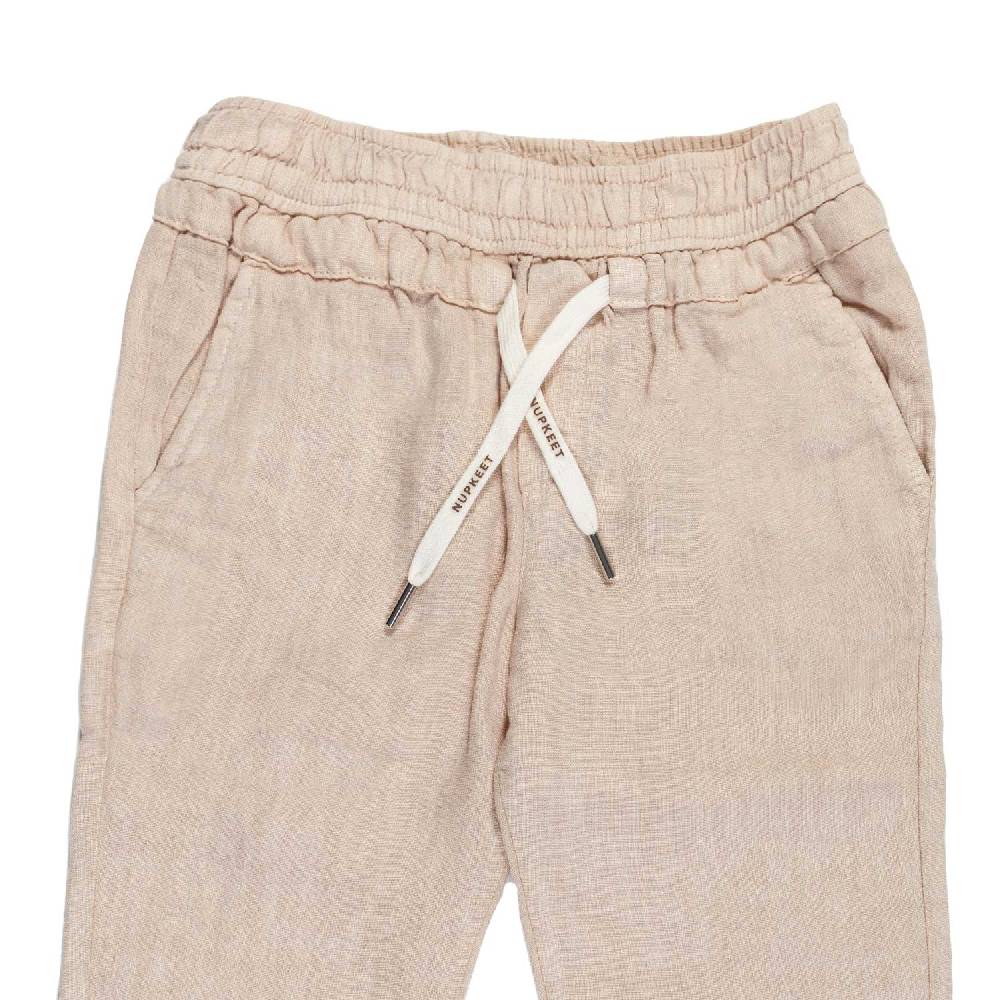 Nupkeet Pantalone Lino Nocciola Milano