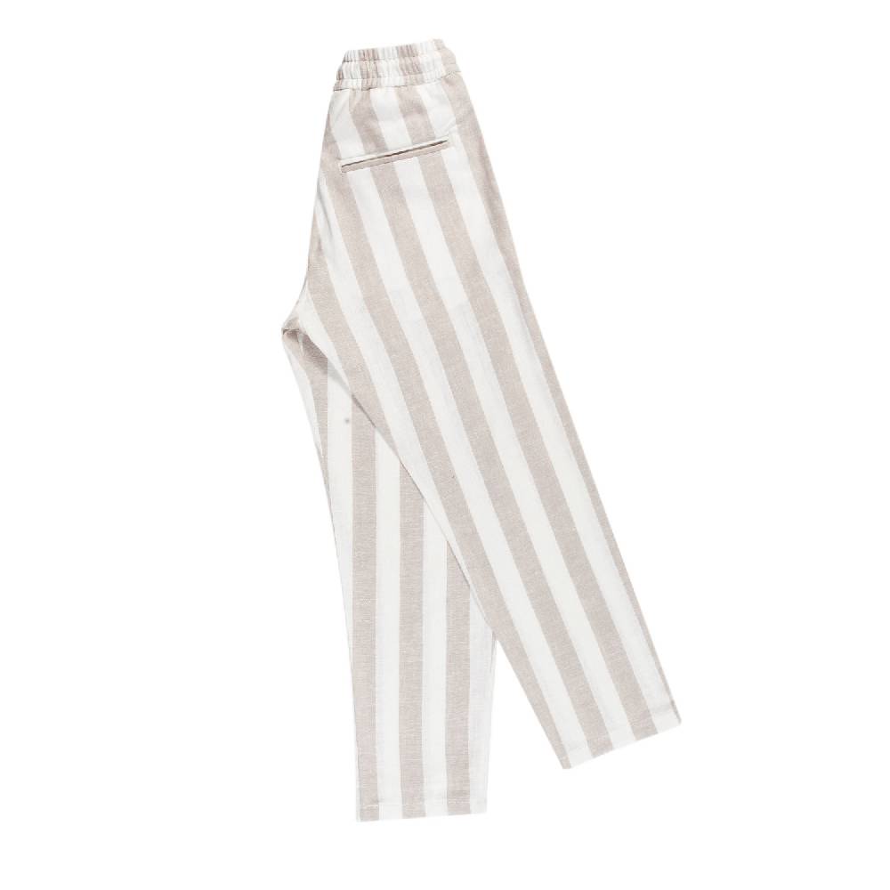 Nupkeet Pantalone Lungo Beige E Bianco – Scaro