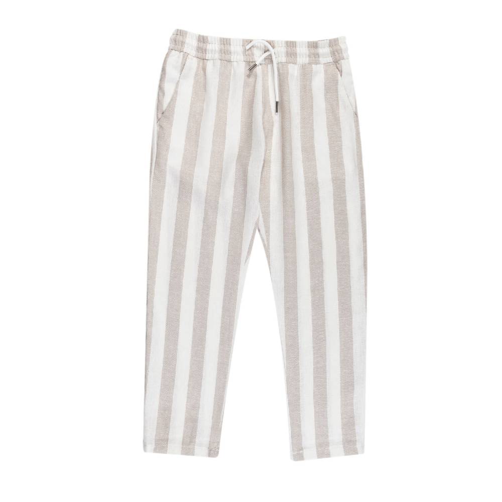 Nupkeet Pantalone lungo Beige e Bianco – Scaro