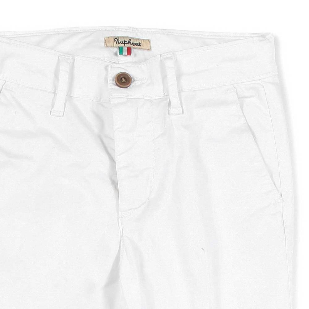 Nupkeet Pantalone Raso Bianco Piacenza