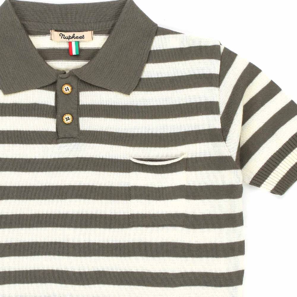 Nupkeet Polo Anafi Panna E Salvia A Righe