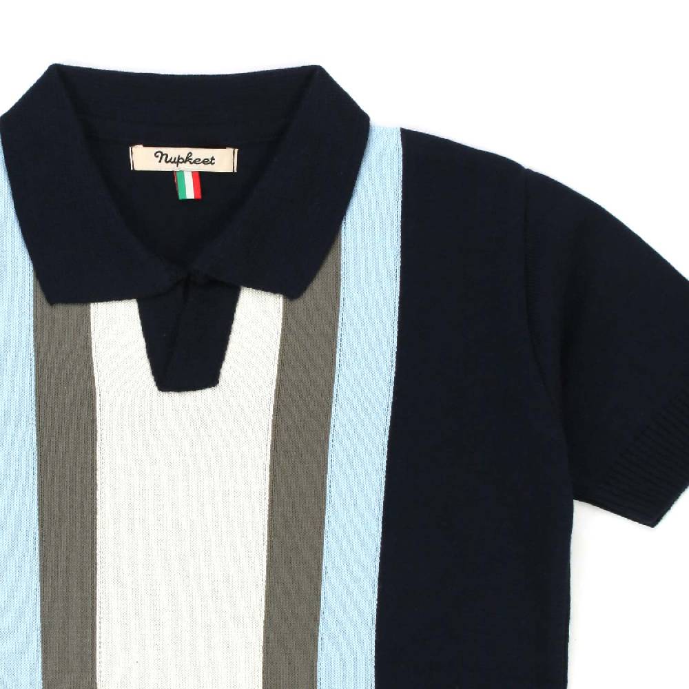 Nupkeet Polo Panay Blu In Tricot