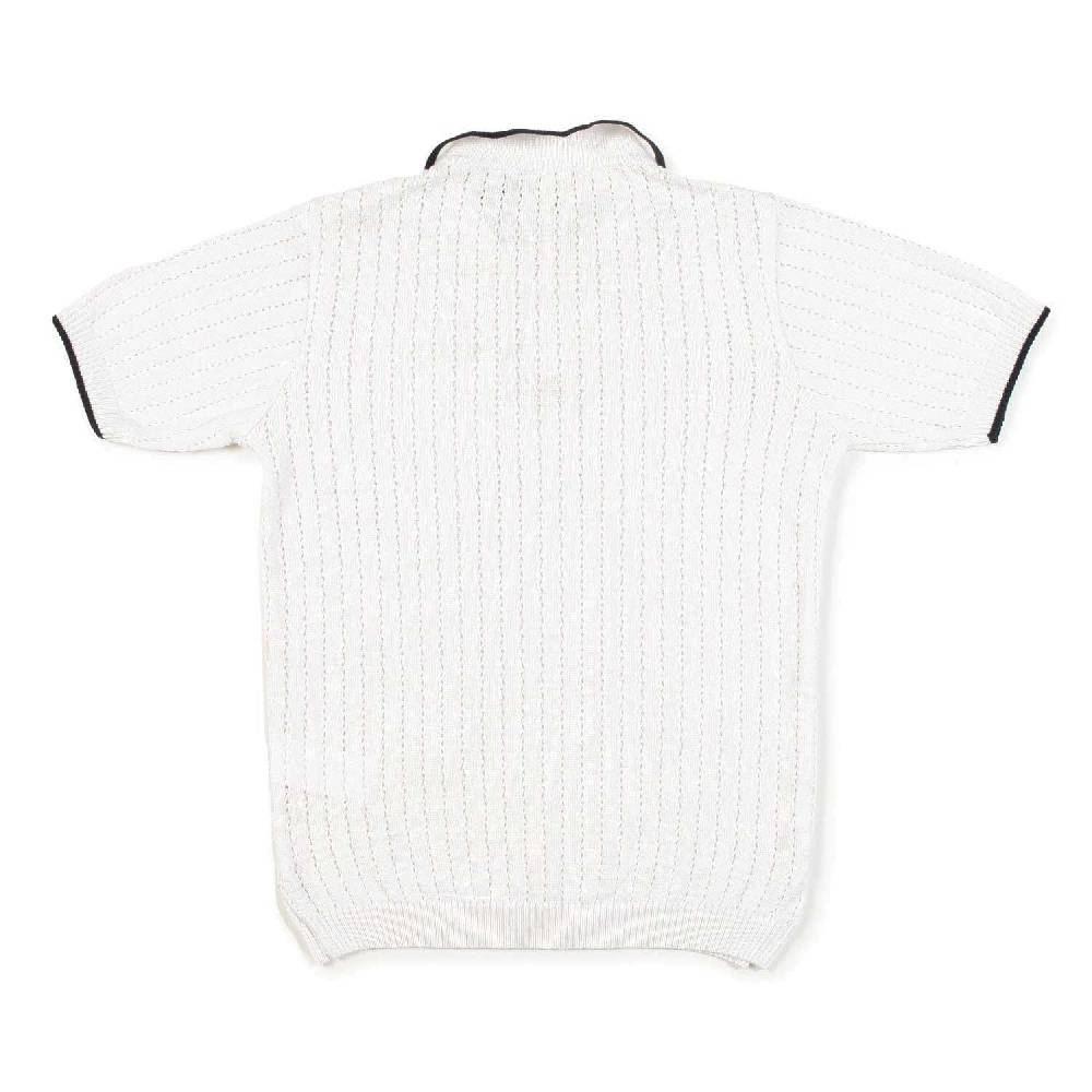 Nupkeet Polo Tricot Bianca E Blu Gela