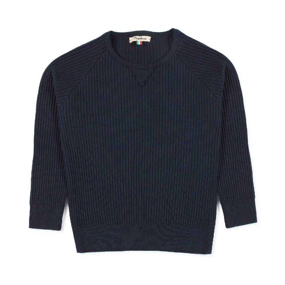 Nupkeet Pullover blu navy a coste Asti