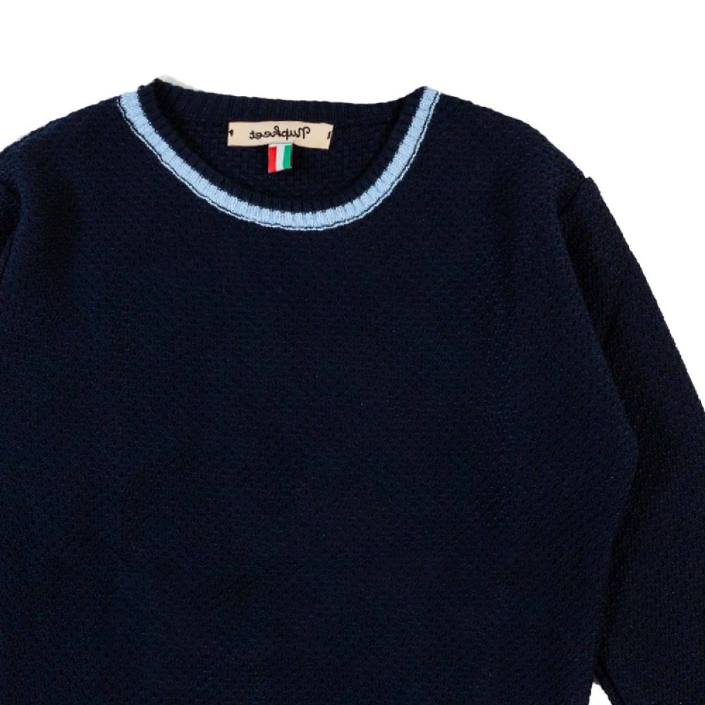 Nupkeet Pullover Blu Navy E Celeste Lecce