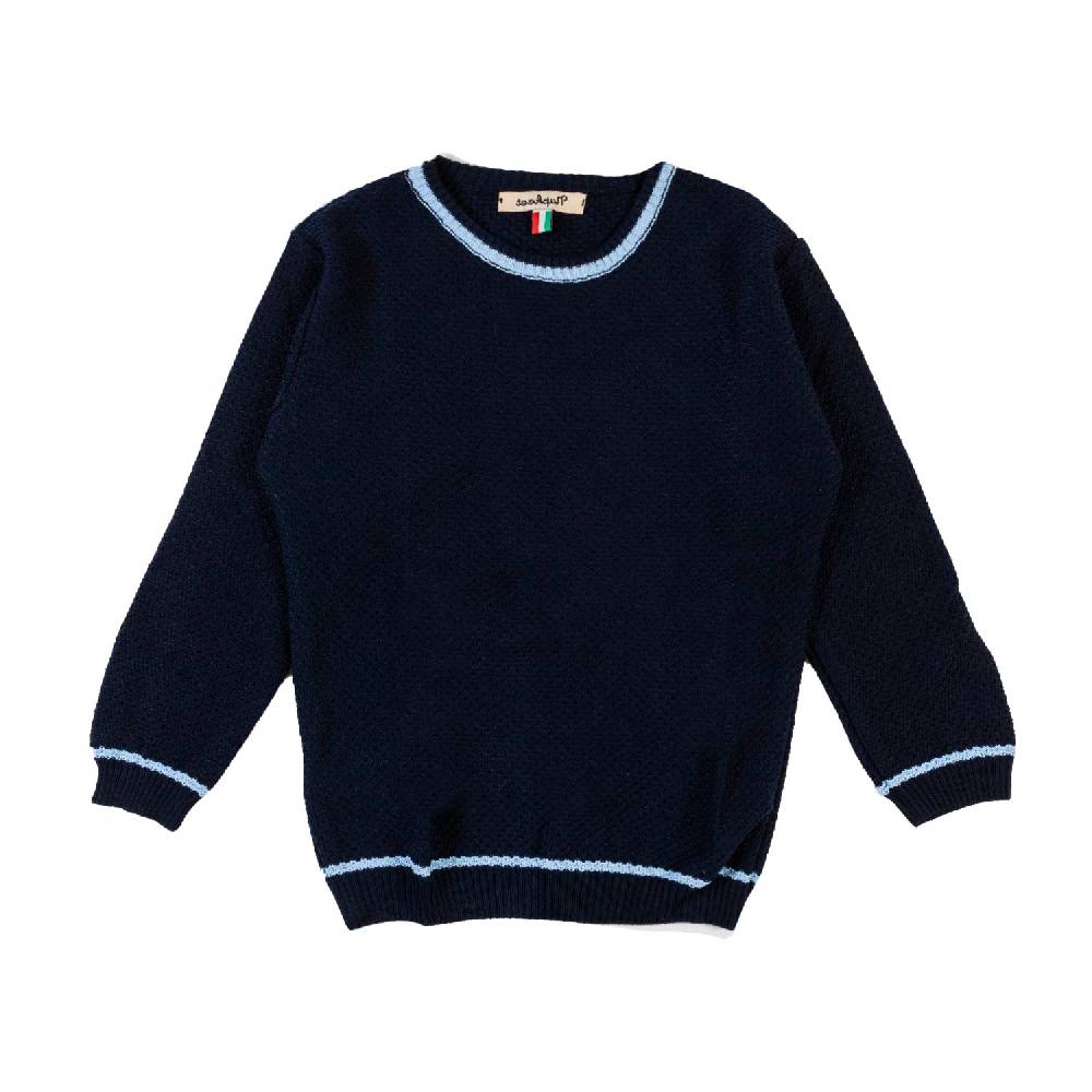 Nupkeet Pullover blu navy e celeste Lecce