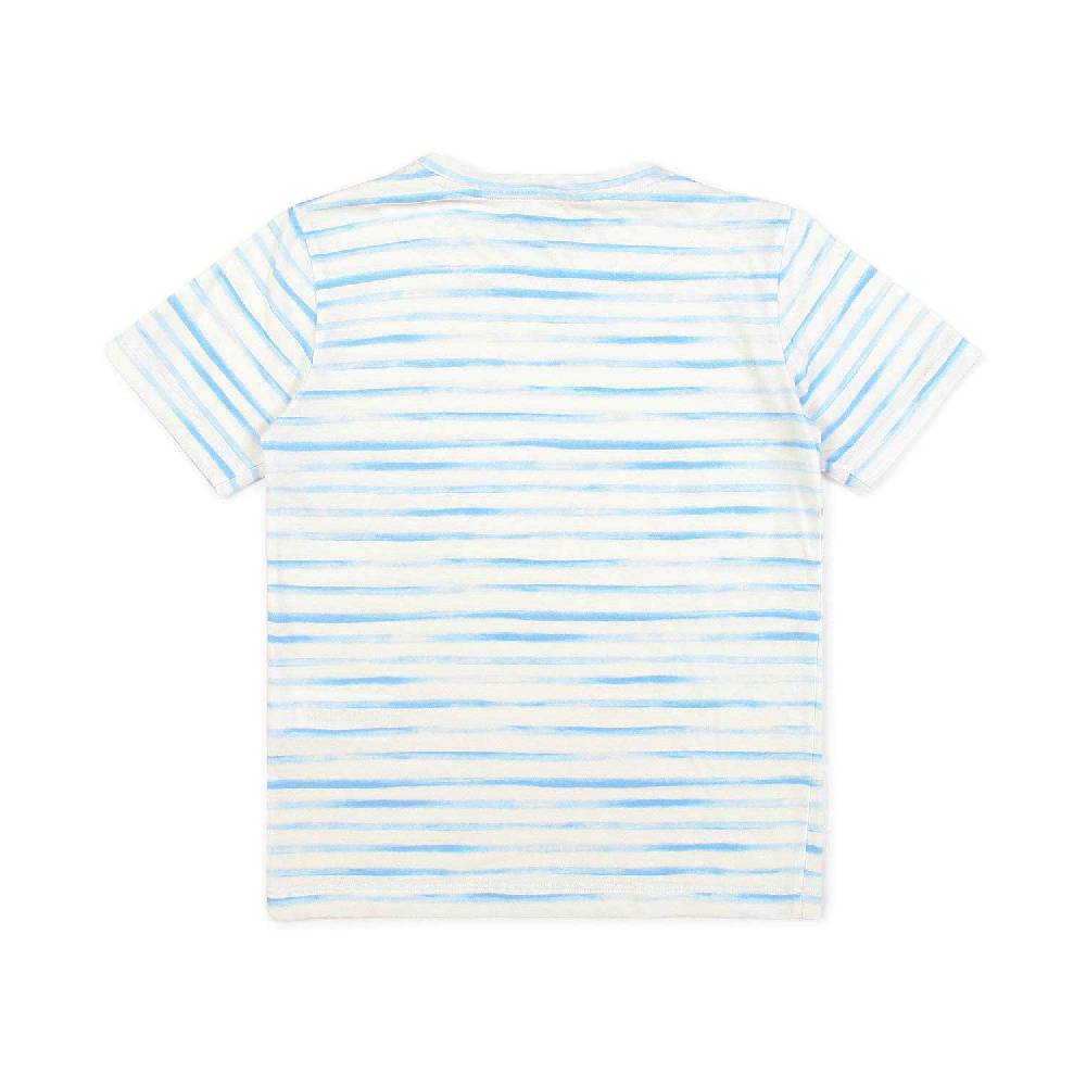 Nupkeet T-Shirt Bianca E Azzurra A Righe Foggia