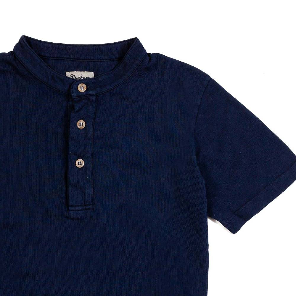 Nupkeet T-shirt Serafino Blu Navy Brescia