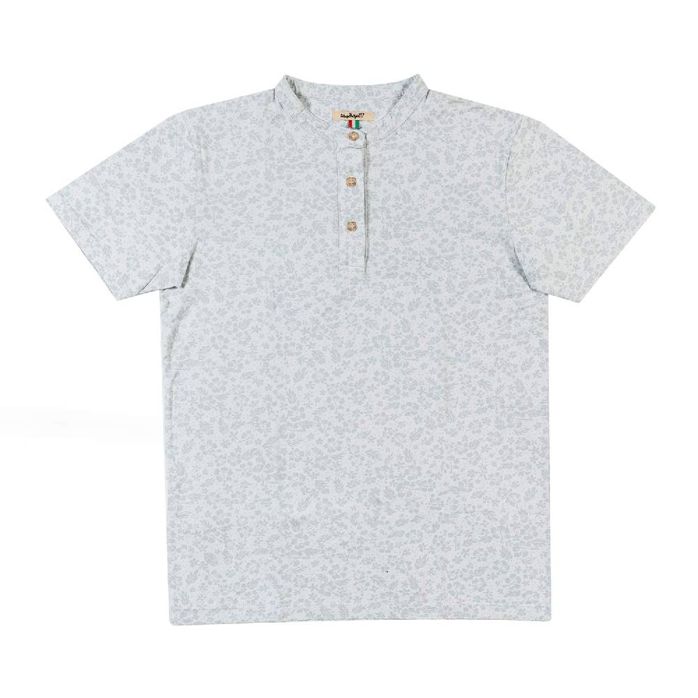 Nupkeet T-shirt serafino grigio perla Trieste