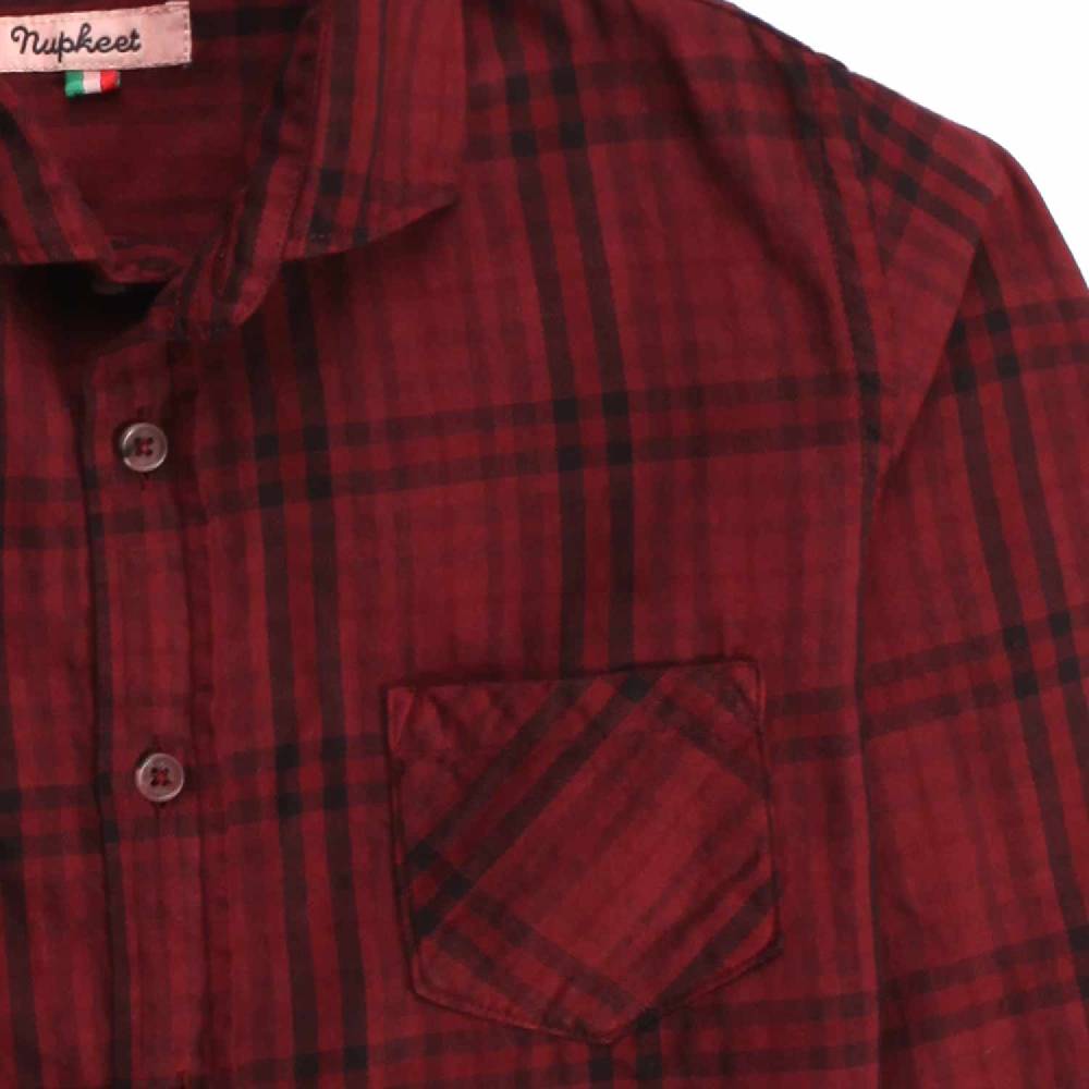 Nupkeet Talpa Bordeaux – Camicia In Flanella Tartan
