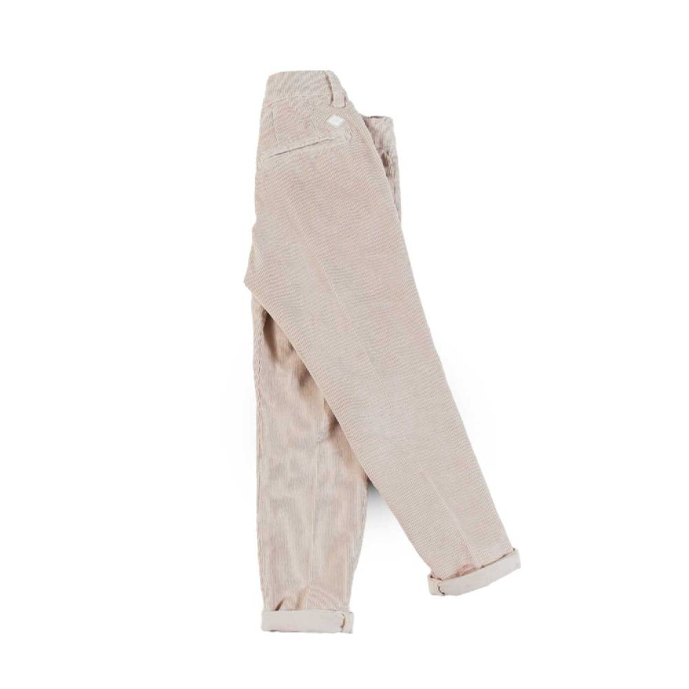 Nupkeet Pantalone Con Pinces In Velluto Operato Stretch – Vattern