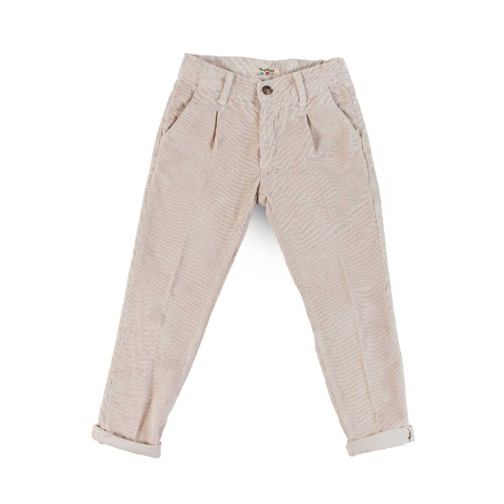 Nupkeet Pantalone con Pinces in Velluto Operato Stretch – Vattern