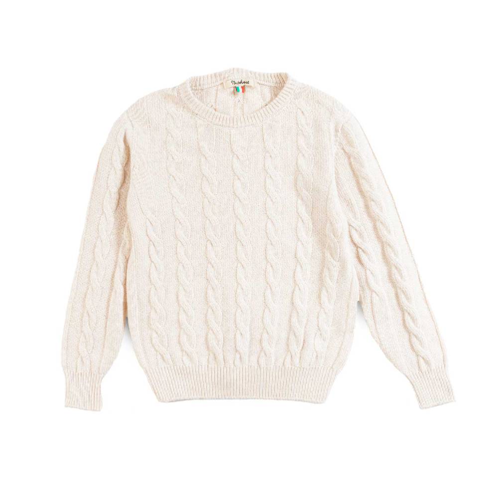 Nupkeet Pullover Girocollo Manica Lunga a Trecce – Varem