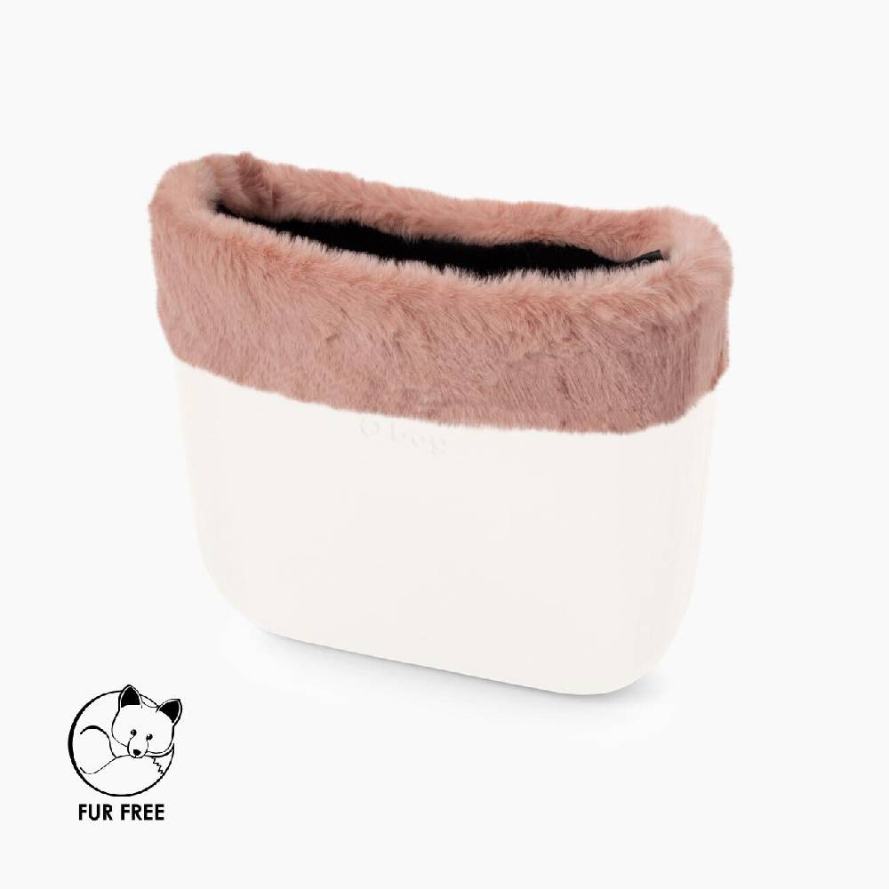 Bordo O bag mini fibra sintetica lapin rex rosa smoke