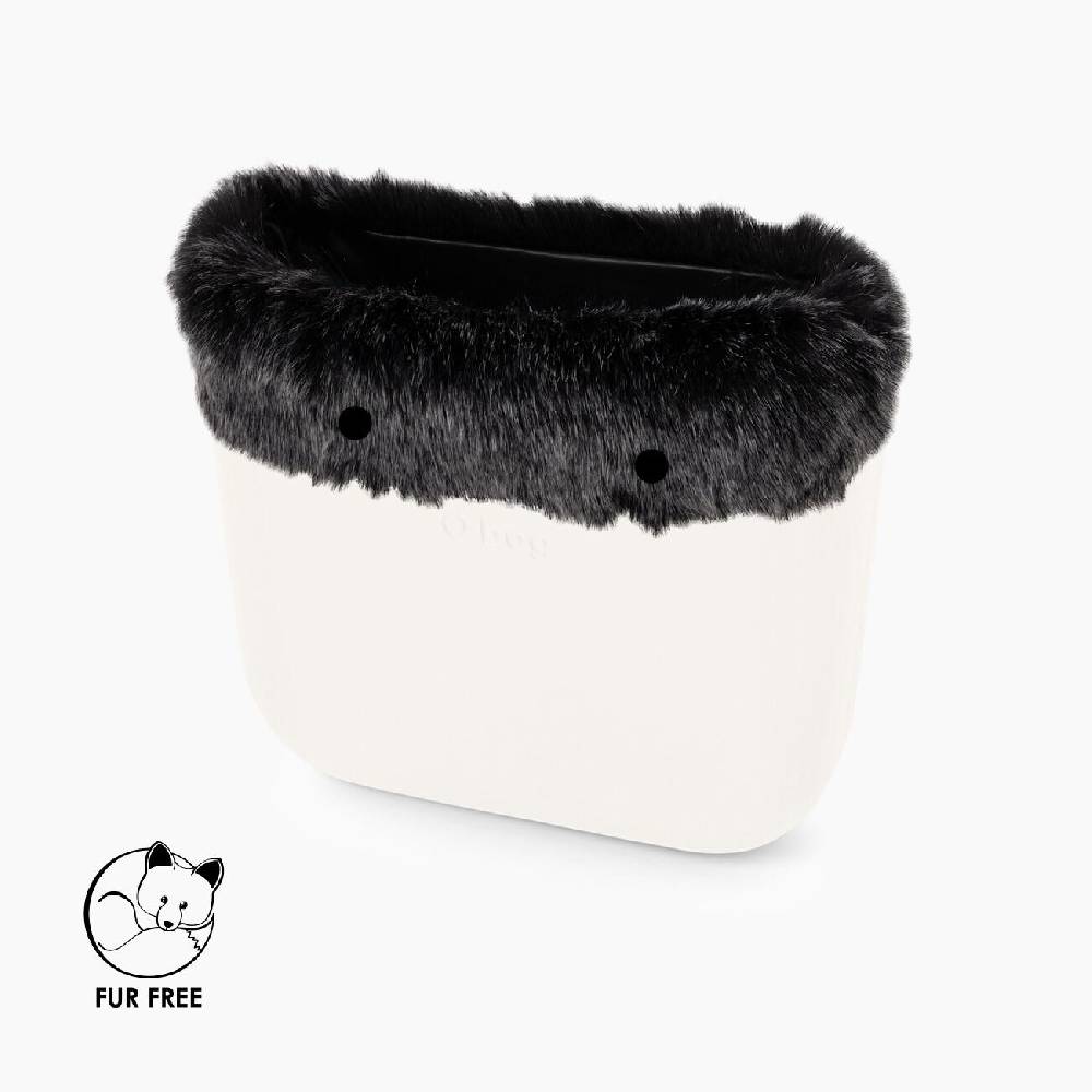 Bordo O bag mini fibra sintetica volpe argento