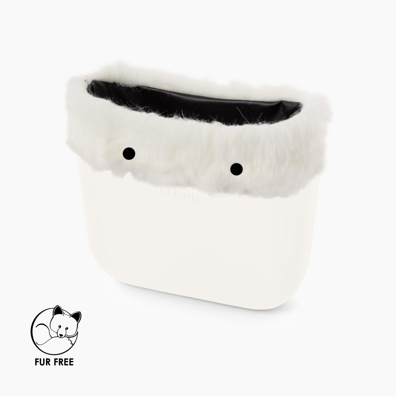 Bordo O bag mini fibra sintetica volpe bianco