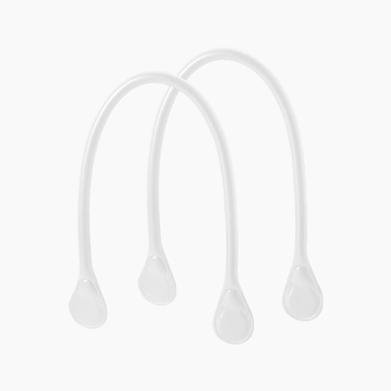 Manico lungo bianco tessuto sintetico martellato