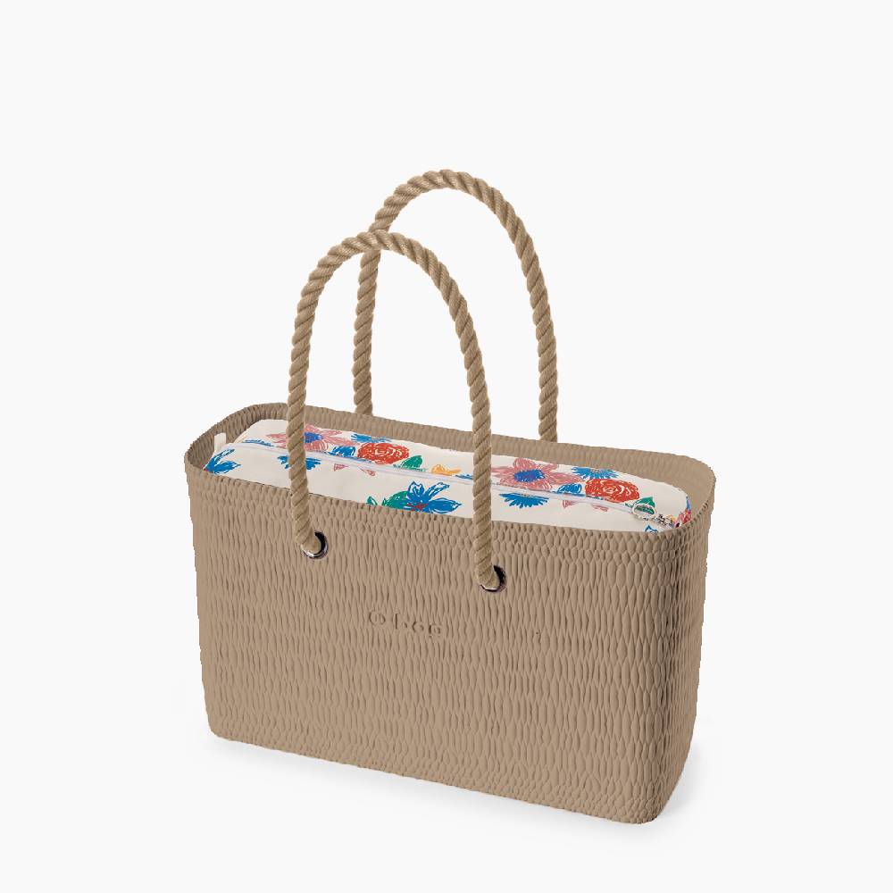 O bag beach sabbia metal fiori