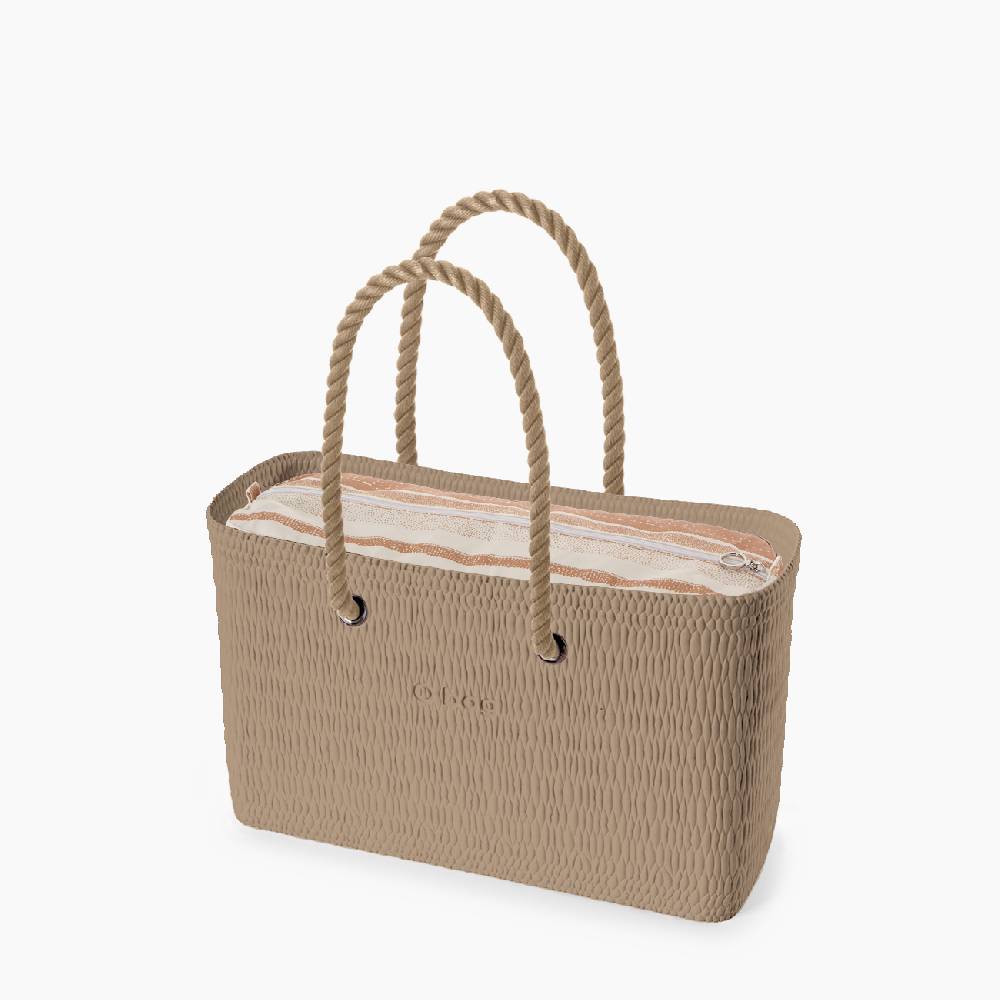 O bag beach sabbia metal linee