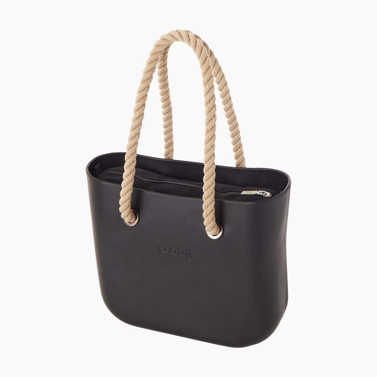 O bag mini nero e naturale