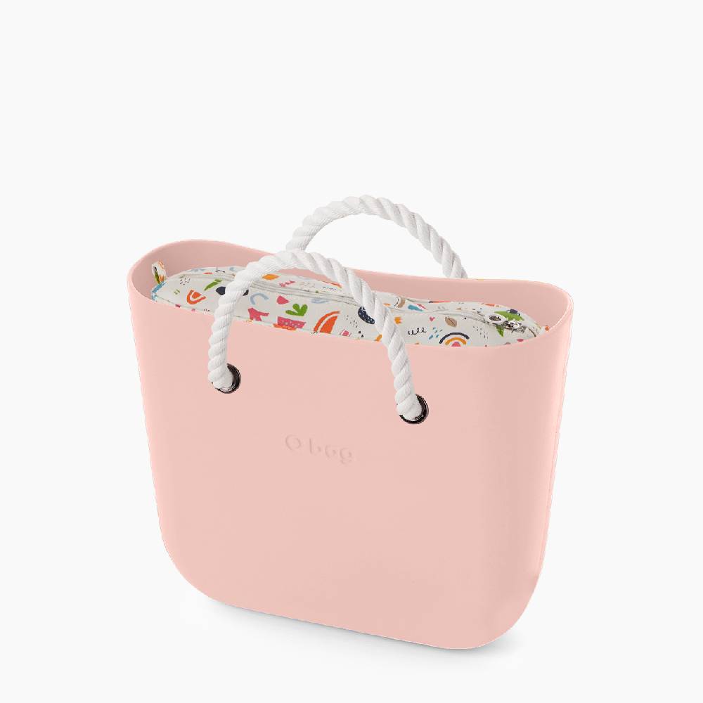 O bag mini rosa smoke doodle