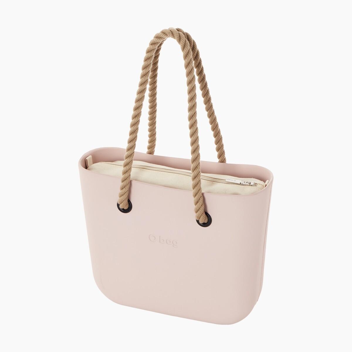 O bag mini rosa smoke e naturale