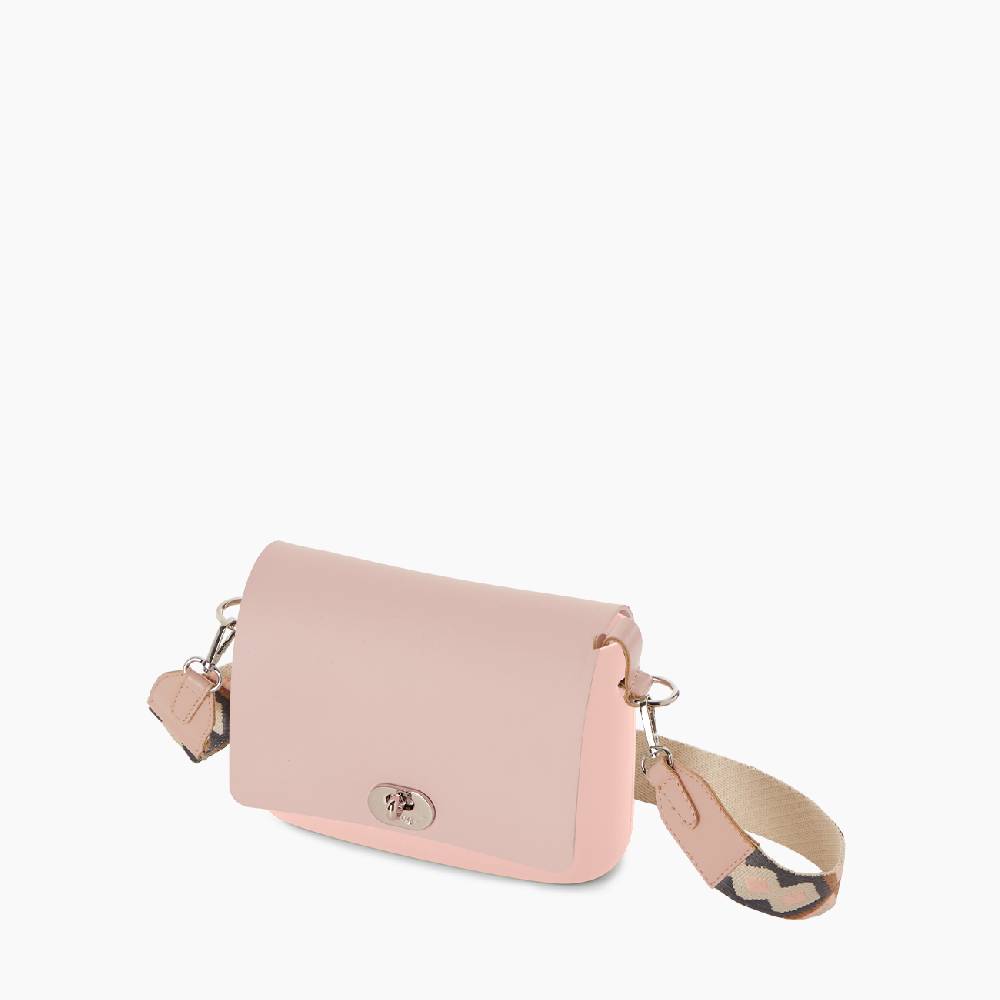 O pocket rosa smoke con tracolla rombo