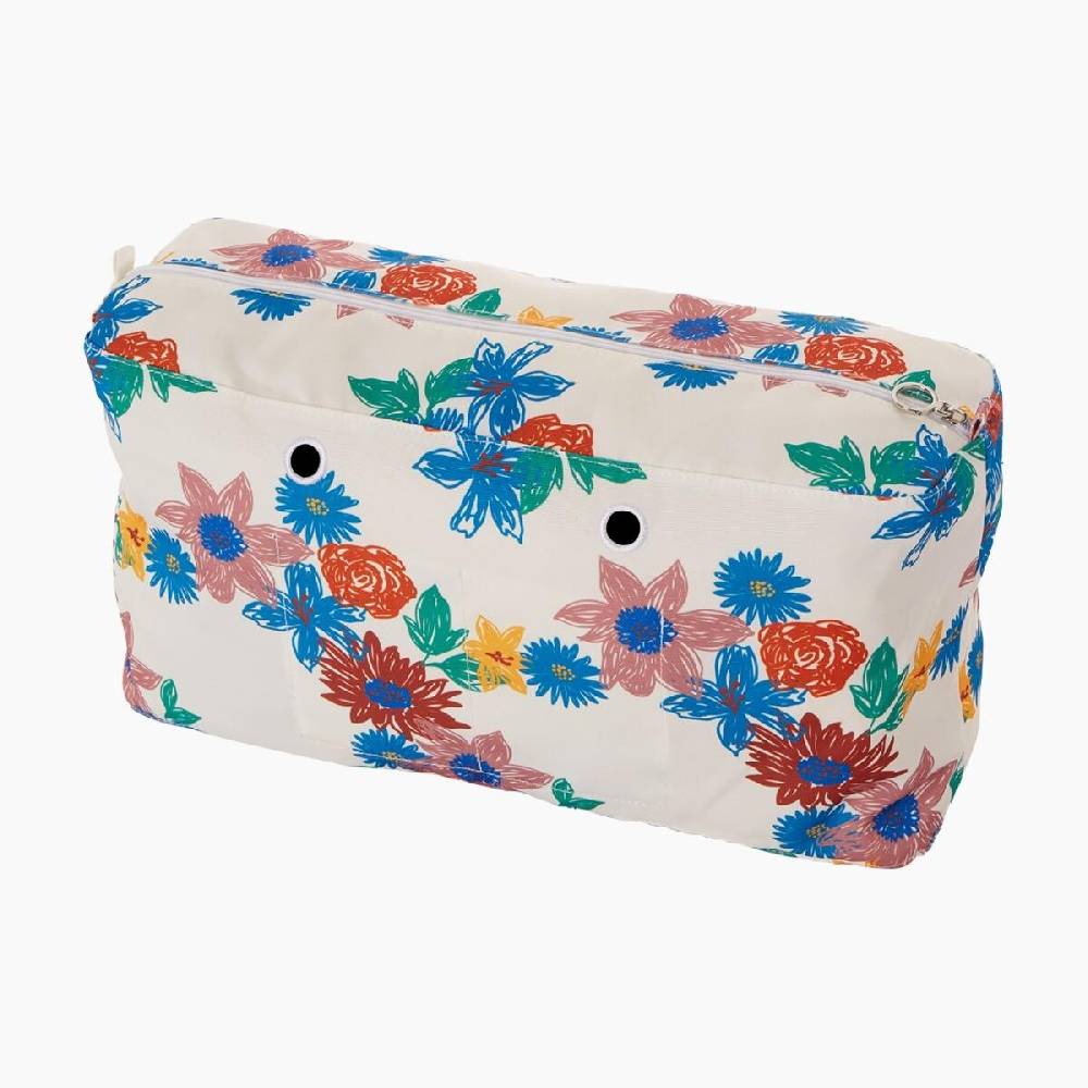 Sacca interna erika multicolor stampa fiore O bag beach