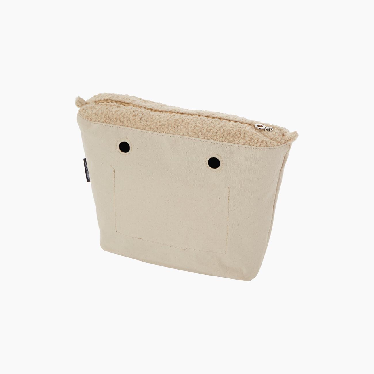 Sacca interna O bag mini lana ricciolino sabbia