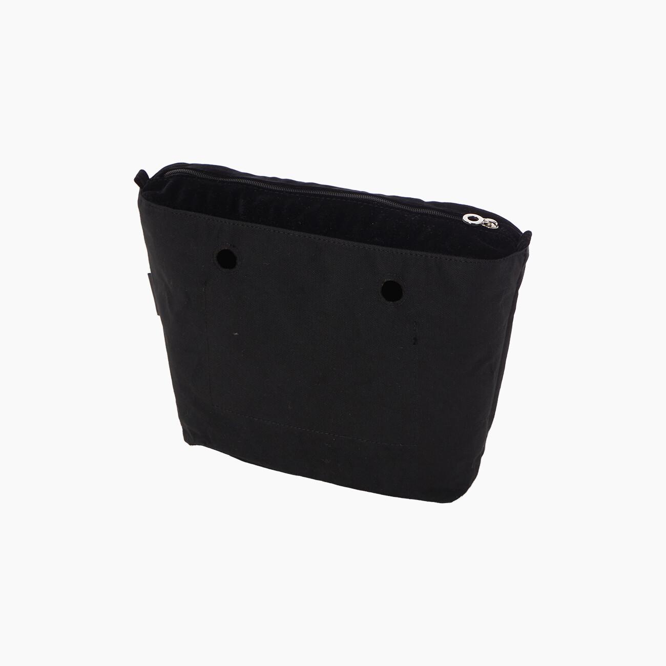 Sacca interna O bag mini tessuto chenille nero
