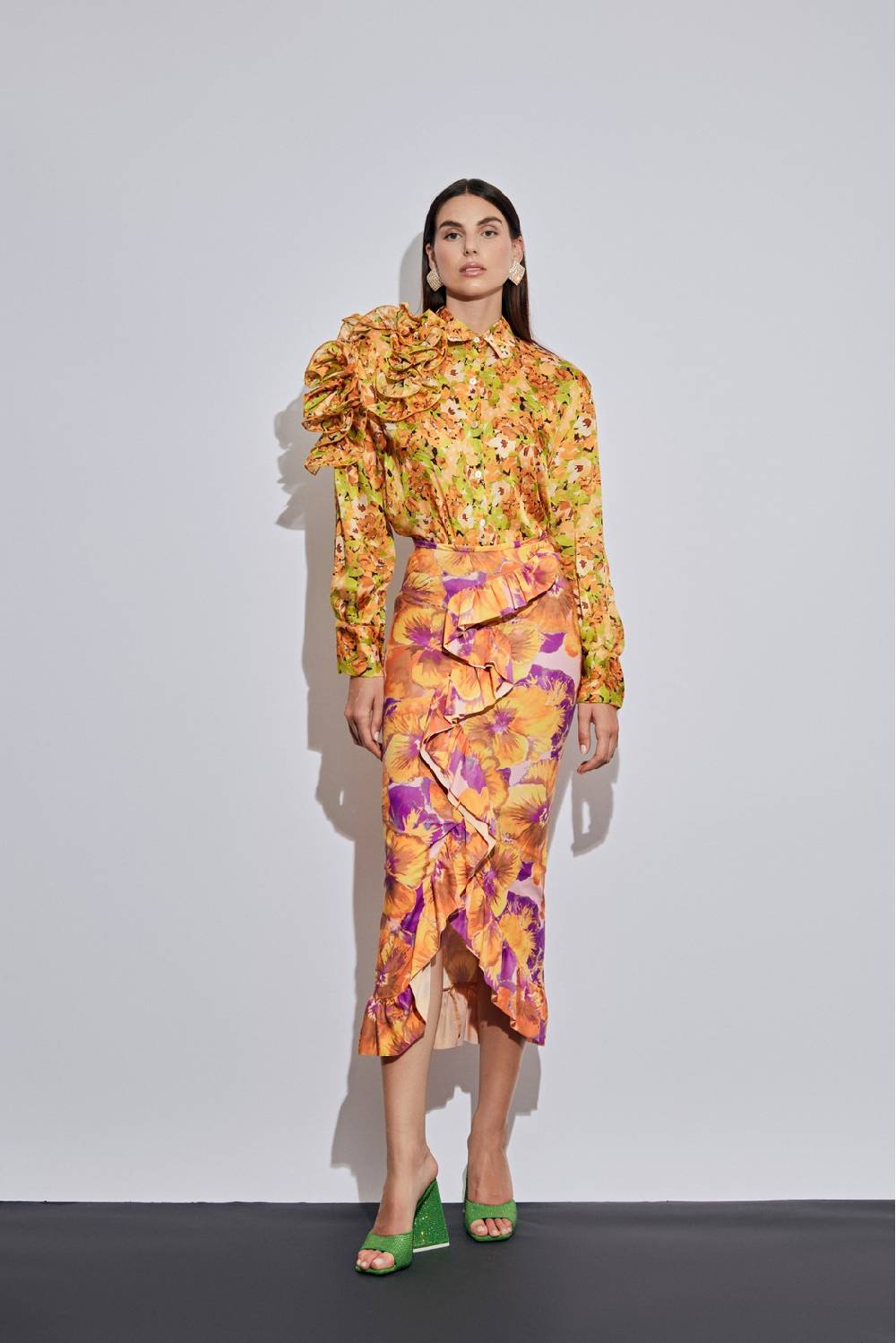 Odì Odì EMORY 250S402 CAMICIE e BLUSE FIORE SENAPE 3468